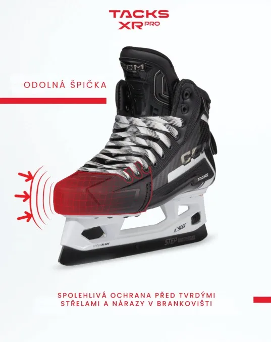 Nové brankářské brusle CCM Tacks XR Pro: Tuhý jednodílný skelet pro agresivní přesuny 7 CCM Tacks XR Pro stelka