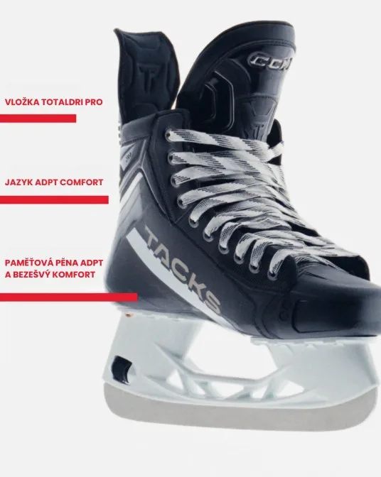Hokejové brusle CCM Tacks XR: Tuhá bota a agresivní postoj pro silové bruslení 6 brusle ccm tacks